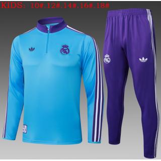 Chándal Real Madrid 2025/26 (Light bule half zipper) - NIÑOS